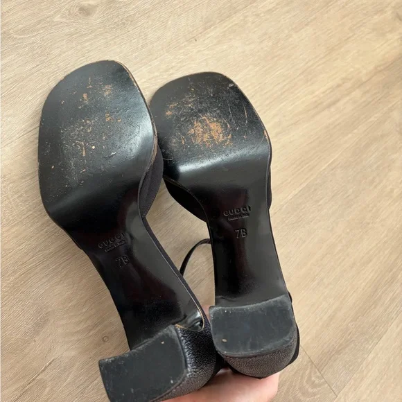 Tom ford era Gucci Black Strappy Heels - Picture 3 of 4